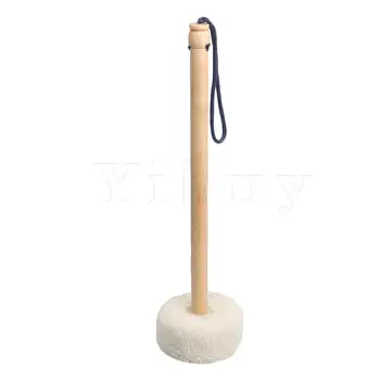 

Yibuy Wood Color Plastic Core Wool Velvet Drum Mallets 12 Inches 100MM