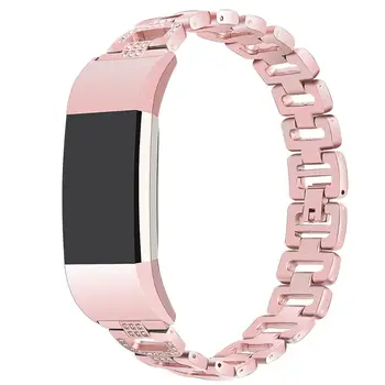 

Metal Strap For Fitbit Charge 2 Band Diamond Stainless Steel Chained Replacement Bracelet Shiny Watch Band For Fit bit Charge2