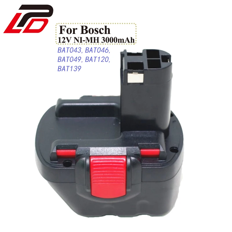 Перезаряжаемая аккумуляторная батарея для дрели Bosch 12 в 3000 мач|battery replacement|battery drill