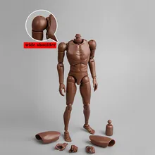 

NEW 1/6 Male Narrow Shoulder Nude Body Figure Black Skin B003 B004 for 12" Soldier Action Figure Model