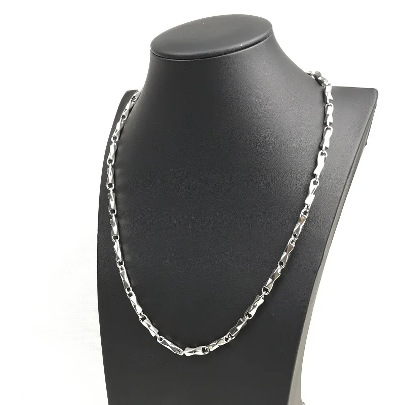 

Manufacturers Wholesale Foreign Trade Accessories Silver-plated Four Sides Lacks 4 Mm Handmade Long Necklace Foreign Trade Fashi