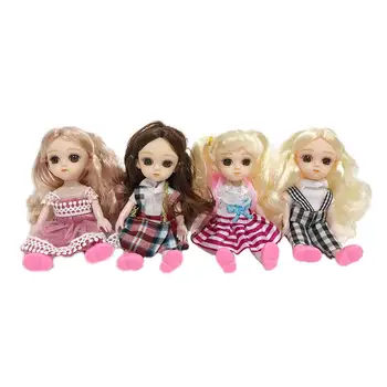 

16CM Fashion Doll Smart Girl Princess Toy 12 Joints Movable Mini Toy Simulation 3D Doll Cuddle Gift Soft Body For Girl Toy