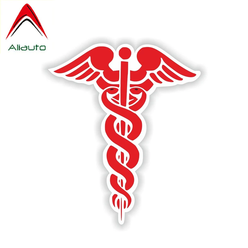 Aliauto Funny Red Caduceus Car Sticker Waterproof Reflective Decal Accessories PVC for Motorcycle Helmet Honda Toyota 12cm*10cm |