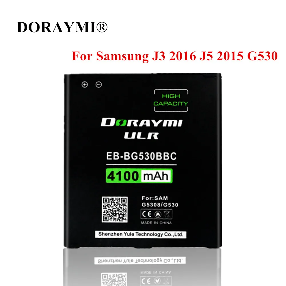 

New 4100mAh EB-BG530BBE Battery for Samsung Galaxy Grand Prime J3 2016 J5 2015 G530 G530F G5308W G531 G531h Bateria EB-BG530BBC