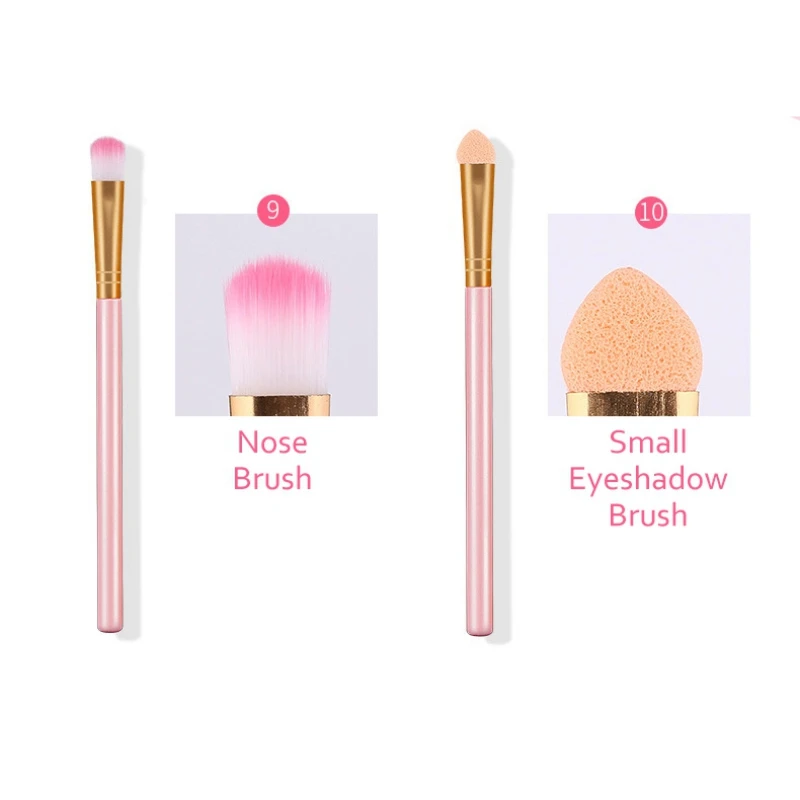 Набор кистей для макияжа глаз Pro Rose Gold Eye растушевывание теней кисти для макияжа мягкие синтетические волосы