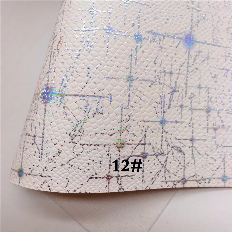 Glitterwishcome 21X29 см A4 Размер Переливающаяся искусственная кожа ткань, синтетическая кожа листы, виниловая ткань для бантов, GM463A - Цвет: 12