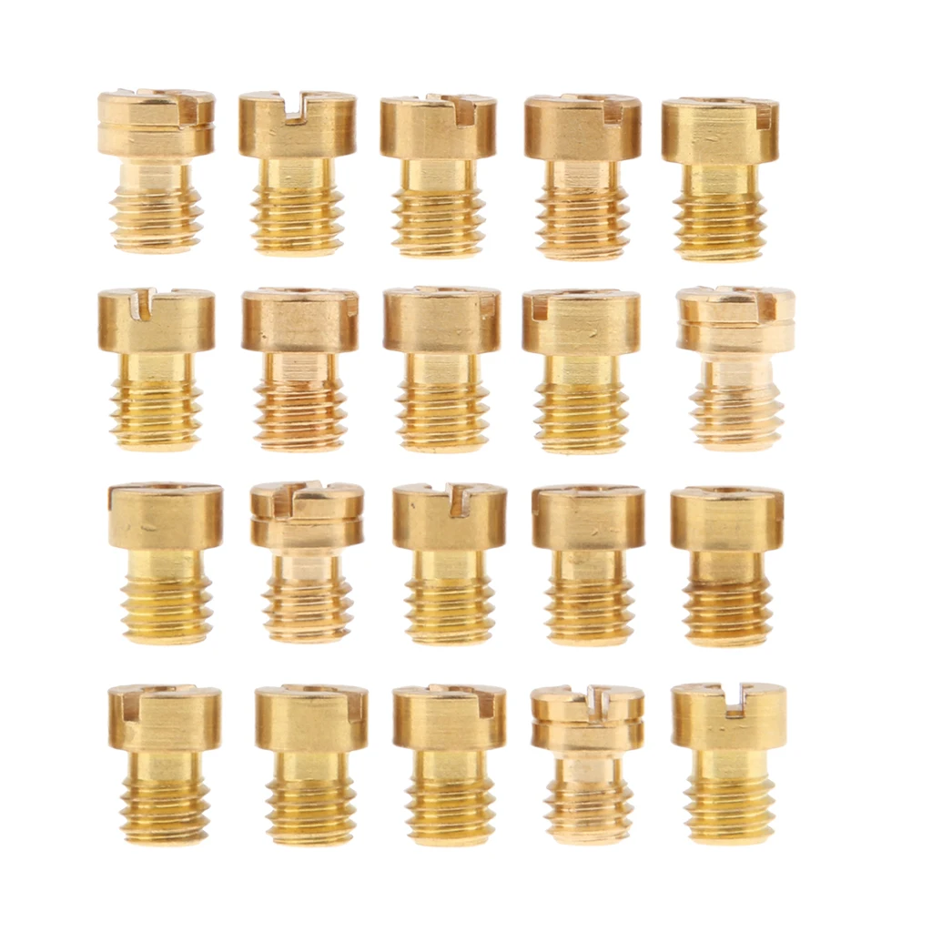 20pcs M5 Thread Carburetor Main Jet Kit 85-124 Size Replacement for GY6 125cc-150cc
