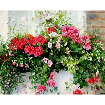 

5D DIY Diamond Painting Wall balsam Crystal Diamond Painting Cross Stitch Flower Square / round Needlework Home Decorative