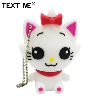 

TEXT ME cute cartoon cat pendrive usb2.0 4GB 8GB 16GB 32GB pen drive USB Flash Drive creative Pendrive 64GB