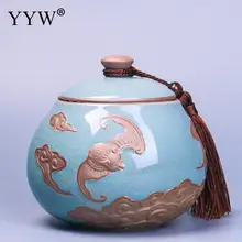 Высокая емкость чайная коробка Caddy чайные банки Theedoos канистра контейнер для хранения чая уплотнение керамическая банка для чая Caddy различные формы