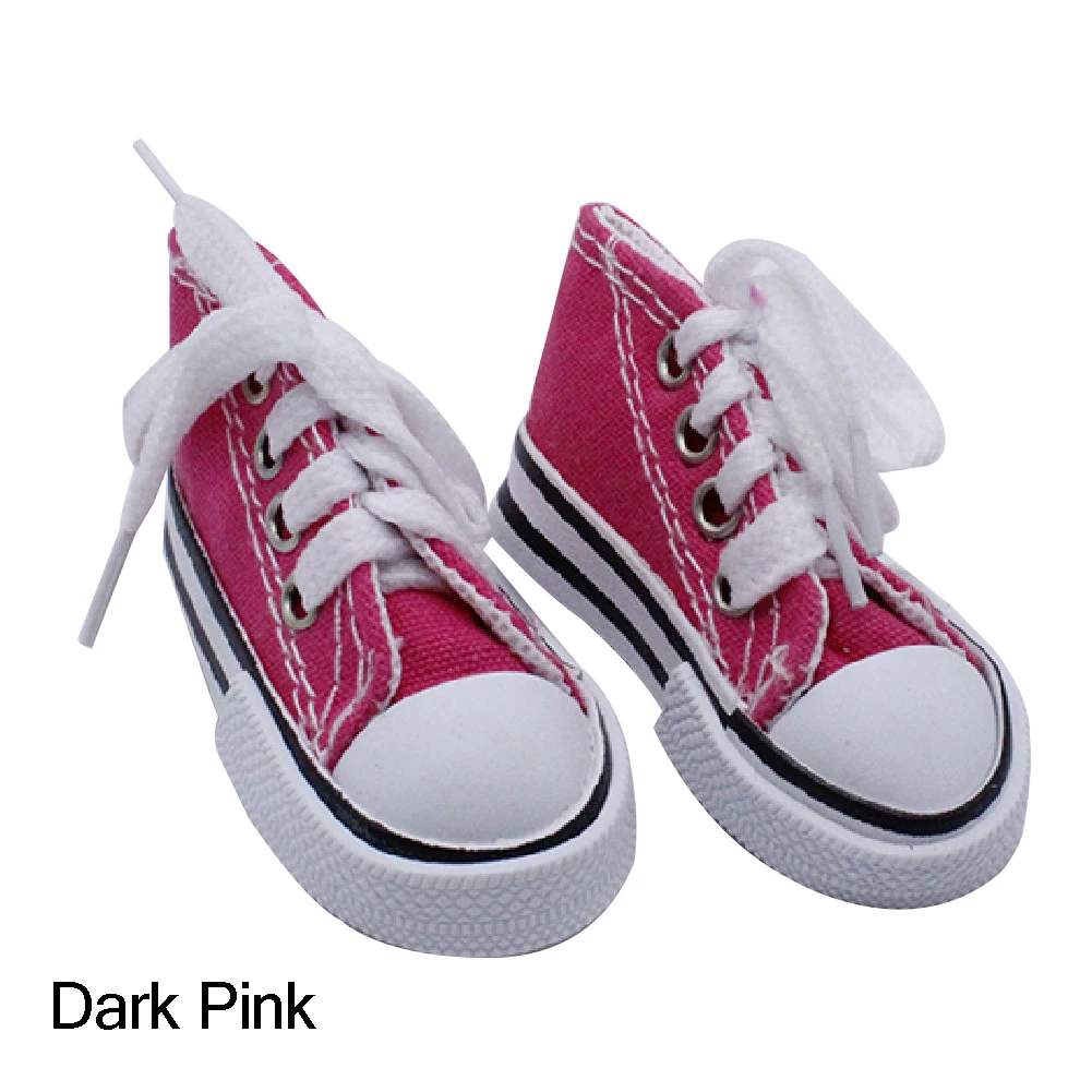 Новая популярная игрушечная обувь для новорожденных, Спортивная стильная обувь, парусиновая обувь, подходит для игрушек 60 см, куклы для малышей и 1/3, аксессуары для кукол BJD, куклы Sneackers - Цвет: Dark Pink