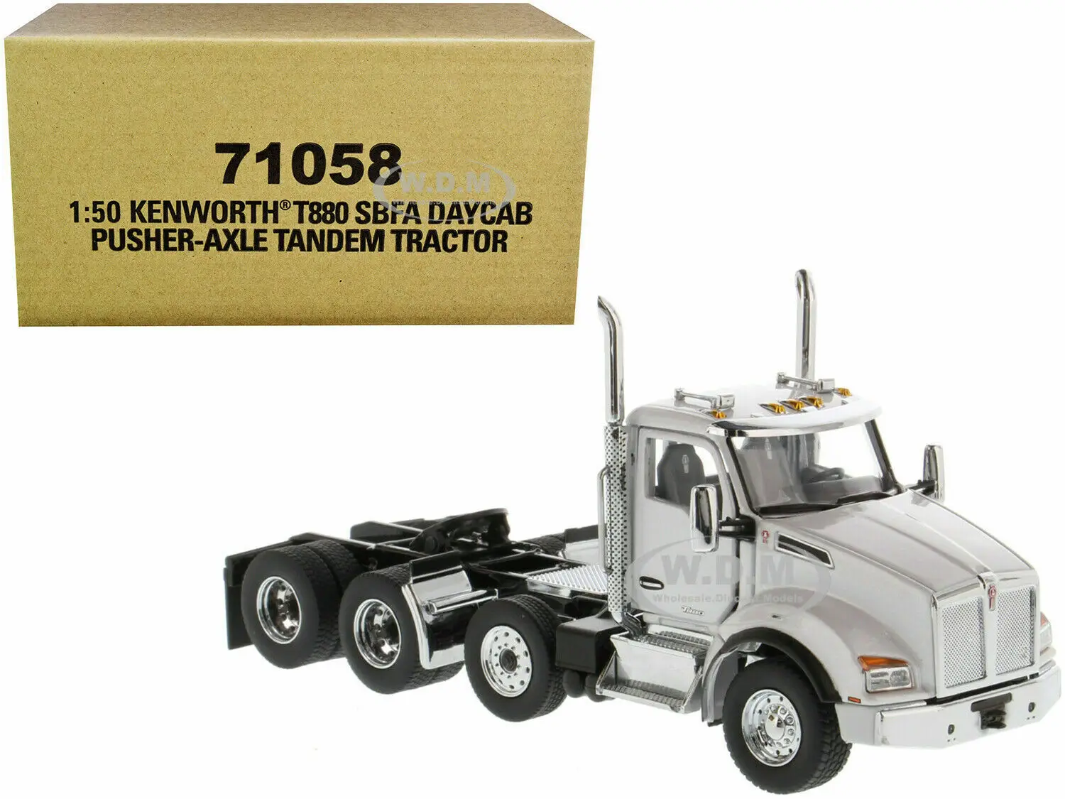 KENWORTH T880 SBFA DAYCAB толкатель ось трактор белый 1/50 бренд DIECAST MASTERS 71058|mining truck|norscot