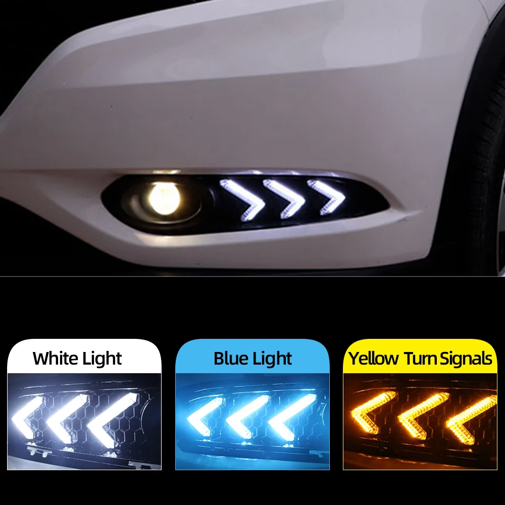Мигающий автомобиль 2 шт. DRL для Honda HRV HR V 2014 2015 2016 2017 2018 дневные ходовые огни