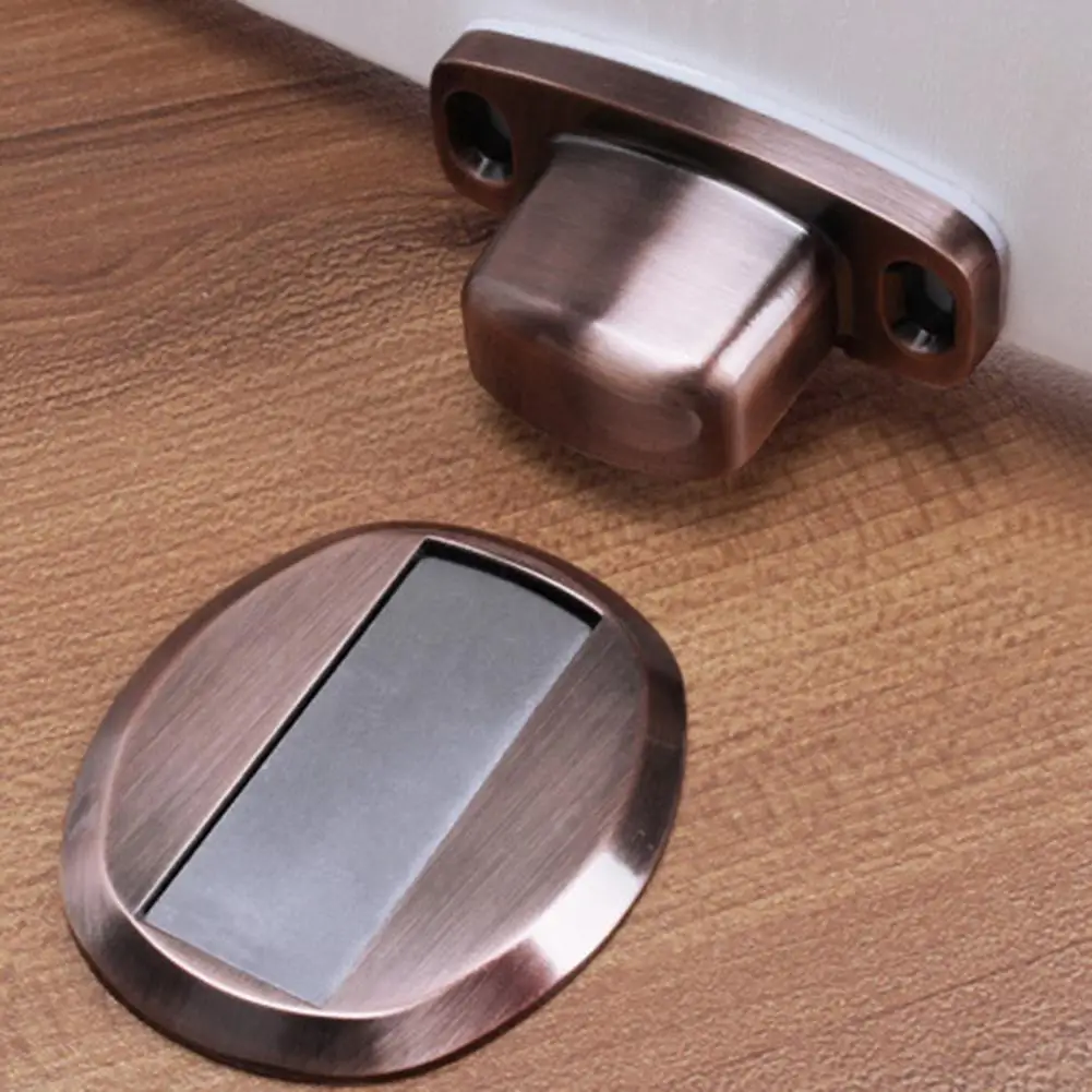 

Magnetic Door Holder Stainless Steel Hidden Stopper Toilet Noiseless Doorstop Nail-free Doorstop Furniture Hardware