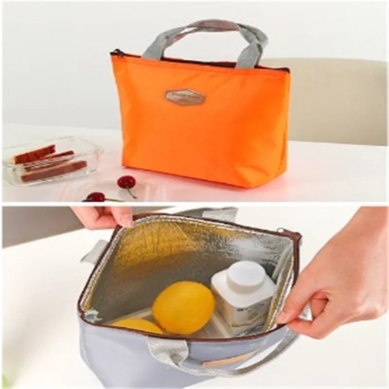 Горячая распродажа! термоизолированная Алюминиевая сумка-холодильник для пикника, сумка для ланча, водонепроницаемая сумка для путешествий, модная сумка-тоут, 4 ярких цвета