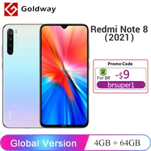 Global Version Xiaomi Redmi Note 8 (2021) 4GB RAM 64GB ROM Mobile Phone Helio G85 Octa Core 6.3" 48MP Quad Rear Camera 4000mAh