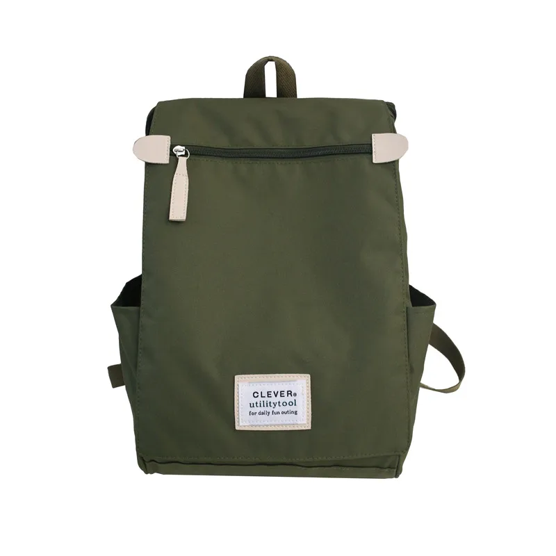 Новинка, однотонная модная женская сумка, женский и мужской рюкзак,, высокое качество, рюкзаки для женщин, большая вместительность, женские сумки через плечо - Цвет: Зеленый