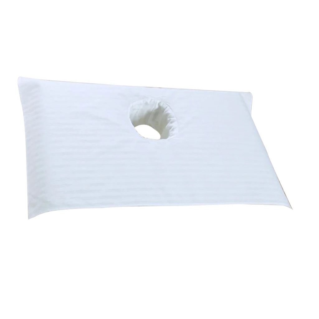 Cosmetic Massage Table Cover Face Hole Towelling Sheet for Beauty Salon Cosmetic Shampoo - 60x90cm