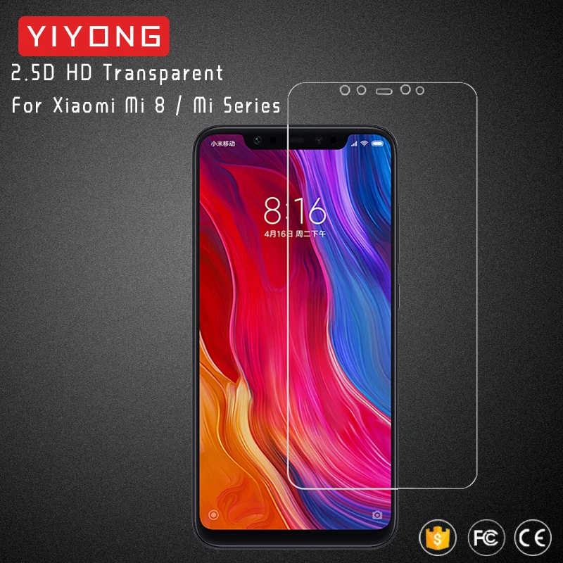 25 шт./лот YIYONG стекло для Xiaomi Mi 8 Mi8 SE Pro 6 6X закаленное Защита экрана A2 Lite A3 A1 Mi6 Mix 3 2