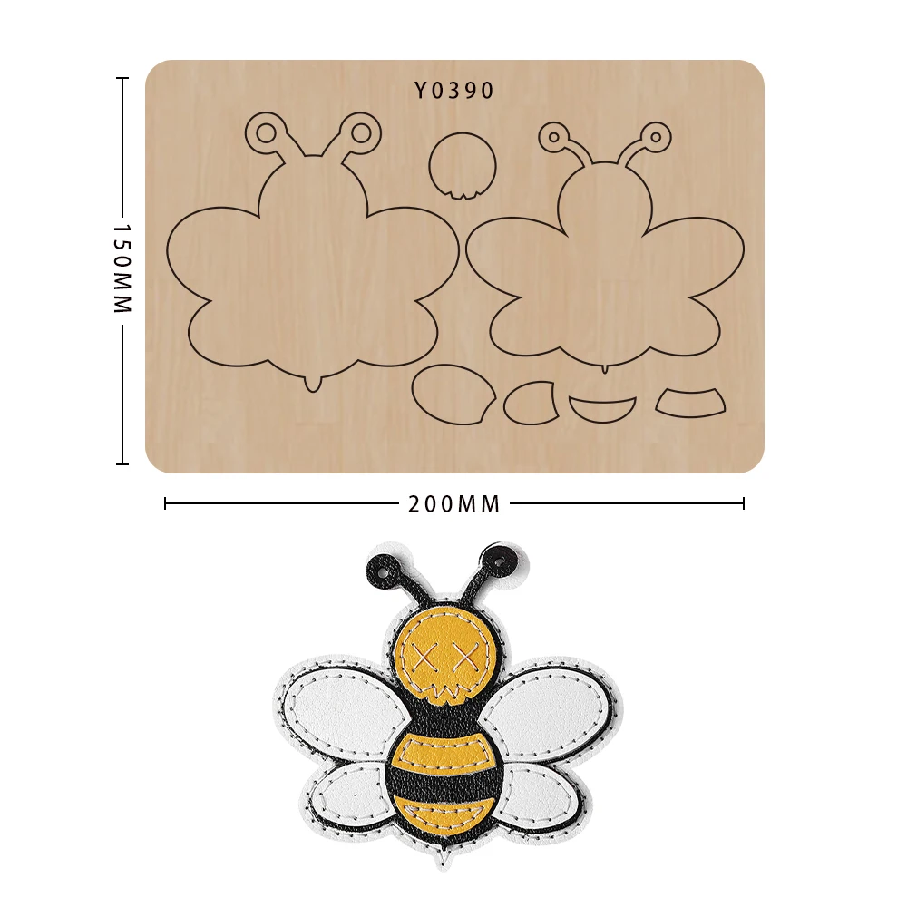 nova abelha pingente de corte de madeira morrer fazendo decoração suprimentos modelo aço japonês molde laser diy artesanato couro