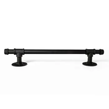 

Iron Pipe 4 Piece Bathroom Hardware Fixture Set Wall Mount Kit Includes 21.8 inch Towel bar Two Robe Hooks Toilet Paper Holder