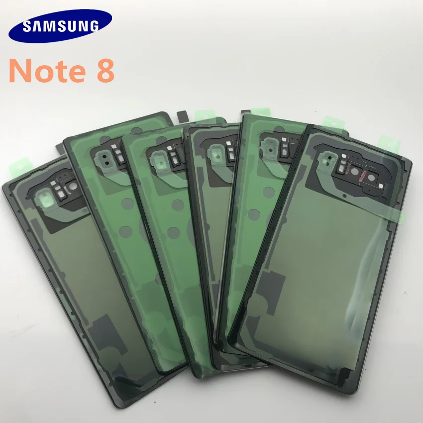 samsung Galaxy NOTE 8, N950, N950F, Задняя стеклянная крышка, задняя крышка, крышка для батареи, дверь с объективом камеры+ Переднее стекло с сенсорным экраном