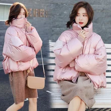 Женская зимняя куртка-пуховик, коллекция года, женские пальто больших размеров, уличная парка, женские куртки-пуховики на молнии, верхняя одежда