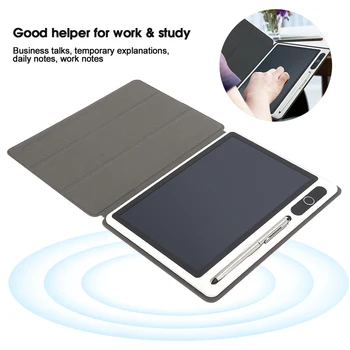 9in LCD Hand Writing Tablet Whiteboard Electronic Notepad With Faux Leather Case Electronic Drawing Doard For Work and Study