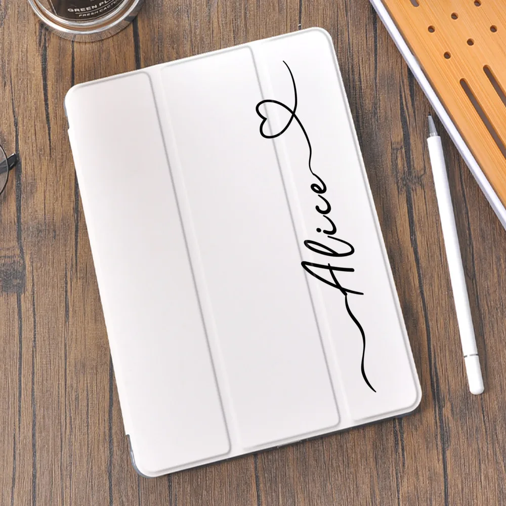 Nome personalizado para 10.2 8th ipad caso ar 4 com suporte de lápis 7th ar 2 funda 12.9 pro 11 2020 mini 5 capa 10.5