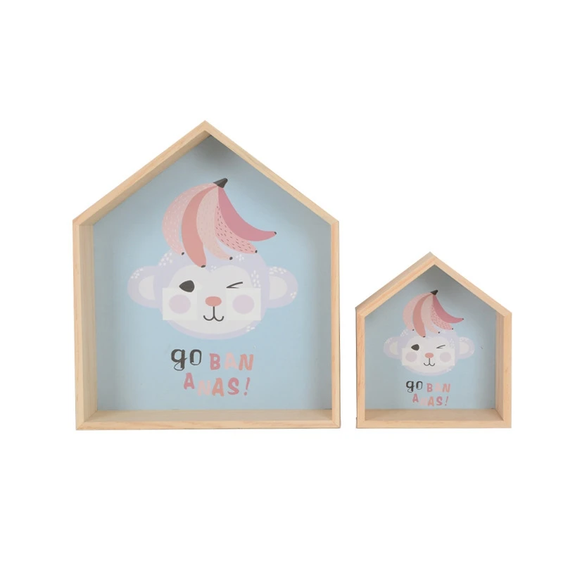 

1Set Kids Room Decoration Wooden Shelf for Kids Room Nursery Decoration Wall Wood Shelf for Children Boy Girl Room Wall Decor Sh