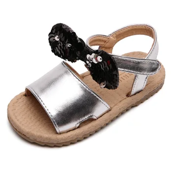 

Girls sandals Summer Sequins princess Kids Bling Sequins Open Toe Children Beach Sandals