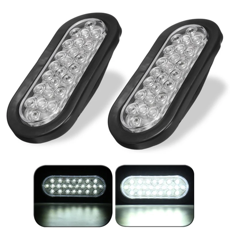 2X 12 V-24 V 24Led Овальный грузовик с прицепом автобусная остановка поворота Стоп-сигнал светильник крепление