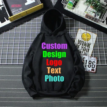 

Autumn and winter plus velvet European and American custom solid color Hoodia class clothes kindergarten activity clothes print