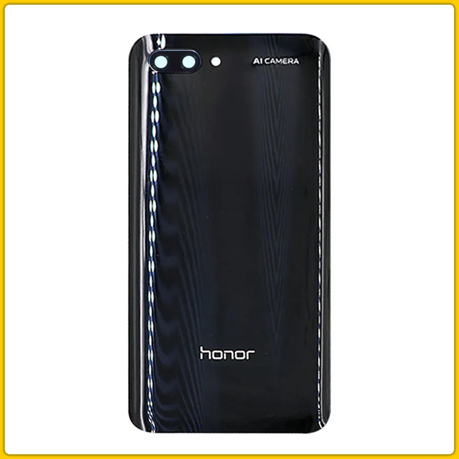 Корпус батареи чехол стекло для huawei honor 10 батарея задняя панель Задняя крышка Замена панели - Цвет: Black With Lens