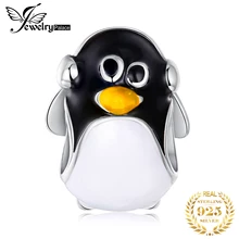 Ювелирные изделия, 925 пробы, серебряные бусины в виде пингвина, подвески, серебро 925, браслет, серебро 925, оригинальные бусины для изготовления ювелирных изделий