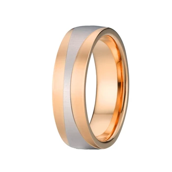 

Fashion Bicolor stainless steel ring Wedding bands Gift for boyfriend mens ring