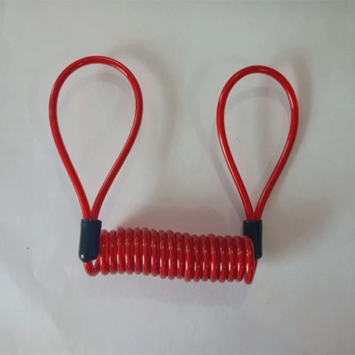 Red rope Мотоцикл Велосипед крепкий диск тормозной замок безопасности анти вор сигнализация мотоцикл Противоугонный диск тормозной замок поворотный - Цвет: Red rope