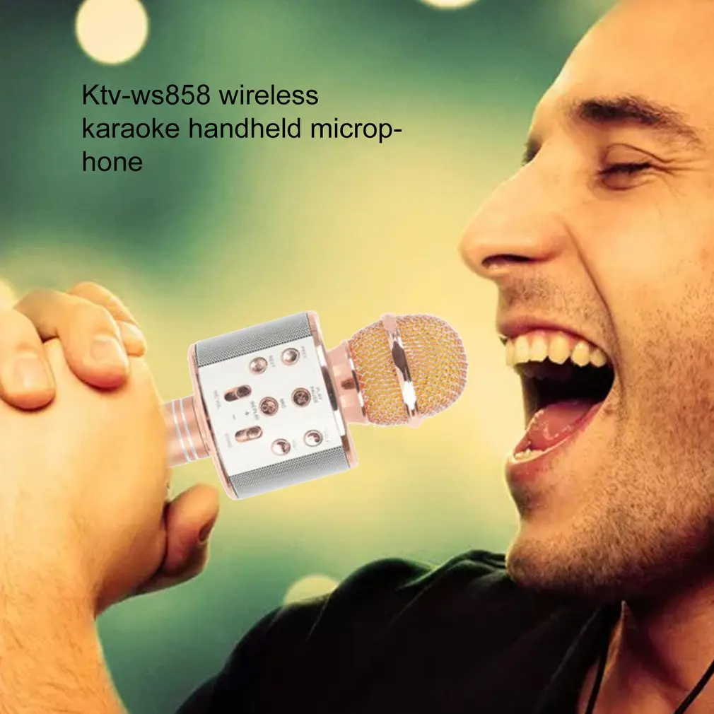 Bluetooth KTV Wireless Karaoke Handheld Microphone USB Player Mic Speaker Portable Christmas Birthday Home Party HOT