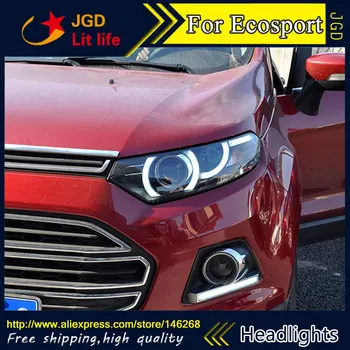 

Car styling LED HID Rio LED Ford Ecosport headlights case for Ford Ecosport headlight 2013-2015 Bi-Xenon Lens low beam