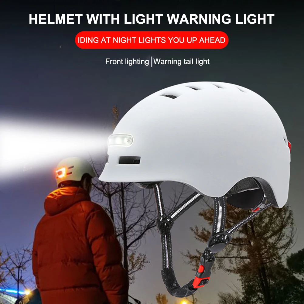 Mountain Bike Lighting Helmet Motor Bicycle MTB Bike Safety Cycling