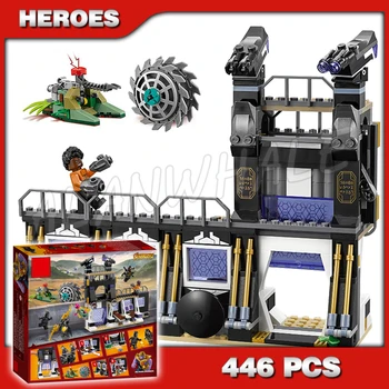 

446pcs Super Heroes Black Panther Corvus Glaive Thresher Attack 10838 Model Building Blocks Toys Bricks Compatible with Lago