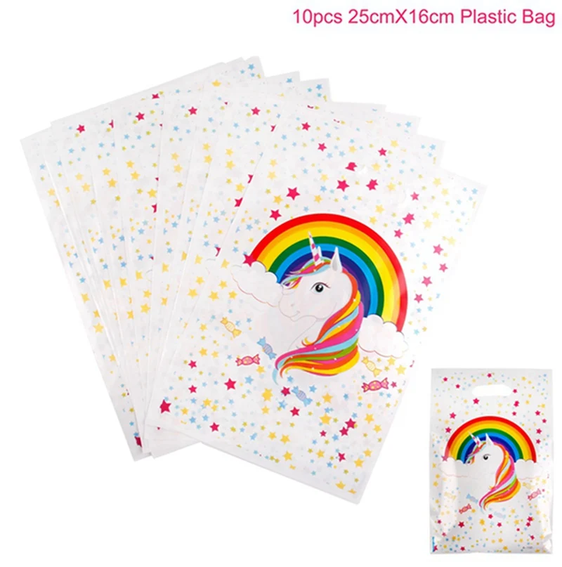 unicorn gift bag Huiran «Мой маленький пони»; подарки на день рождения; вечерние принадлежности с единорогом; декор для вечеринки в честь Дня рождения; декор для мальчиков и девочек; единороги - Цвет: unicorn gift bag