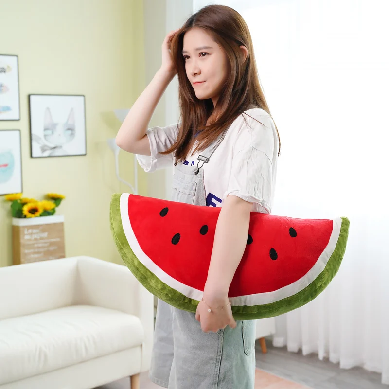 1pc Watermelon Shaped Decorative Pillow, Cute Small Couch Pillow, For  Living Room