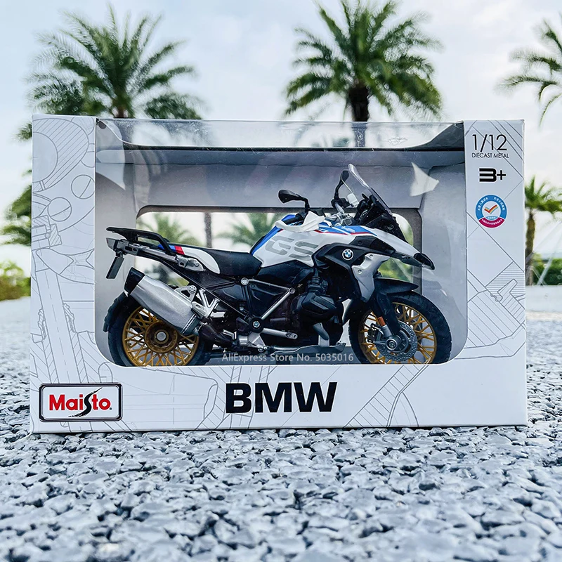 Maisto 1:12 BMW R 1250 GS With base alloy off-road motorcycle genuine authorized die-casting model toy car collection gift 6