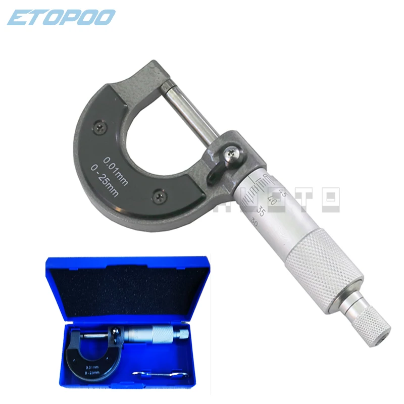 Description Picture 2 of itemOutside Spiral Micrometer 0-25mm/ 25-50mm/ 50-75mm/ 75-100mm Accuracy 0.01mm Gauge Vernier Caliper Measuring Tools