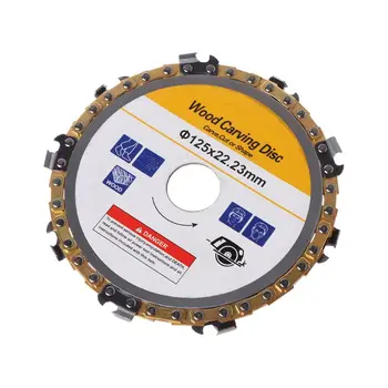 

5inch 22mm Diameter 9 Tooth Chainsaw Disc for Angle Grinders Circular Saw Blade Woodworking Cutting Wood Slotted Cutting Piece