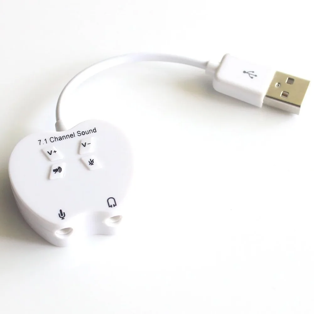 

Portable Size External 7.1 Channel USB 3D Sound Card Audio for Laptop PC