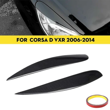 

Carbon Fiber Car Headlight Lamp Eyebrow Spoilers Decorative Sticker Protection for Vauxhall Corsa D VXR 2006-2014