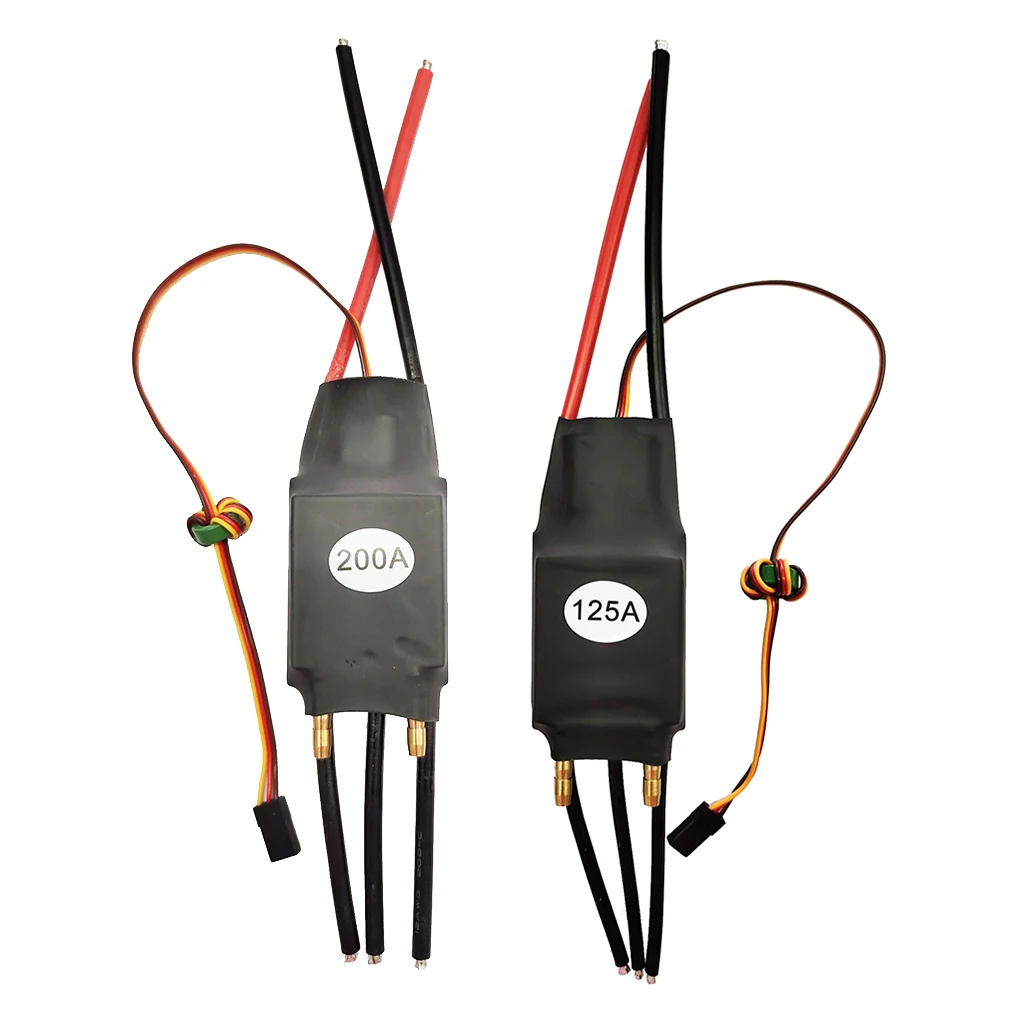 125A 200A ESC Brushless Motor Speed Controller ESC Spare Parts for RC Car Truck Boat