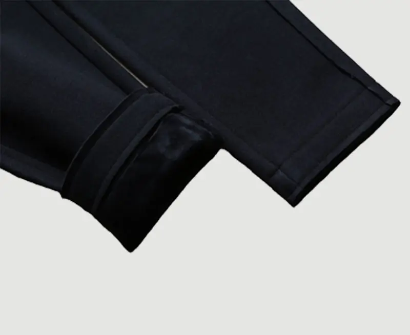 Зимние женские штаны с высокой талией, бархатные утепленные шерстяные шаровары, элегантные офисные шерстяные теплые штаны, женские длинные брюки C5988 - Цвет: black plus velvet